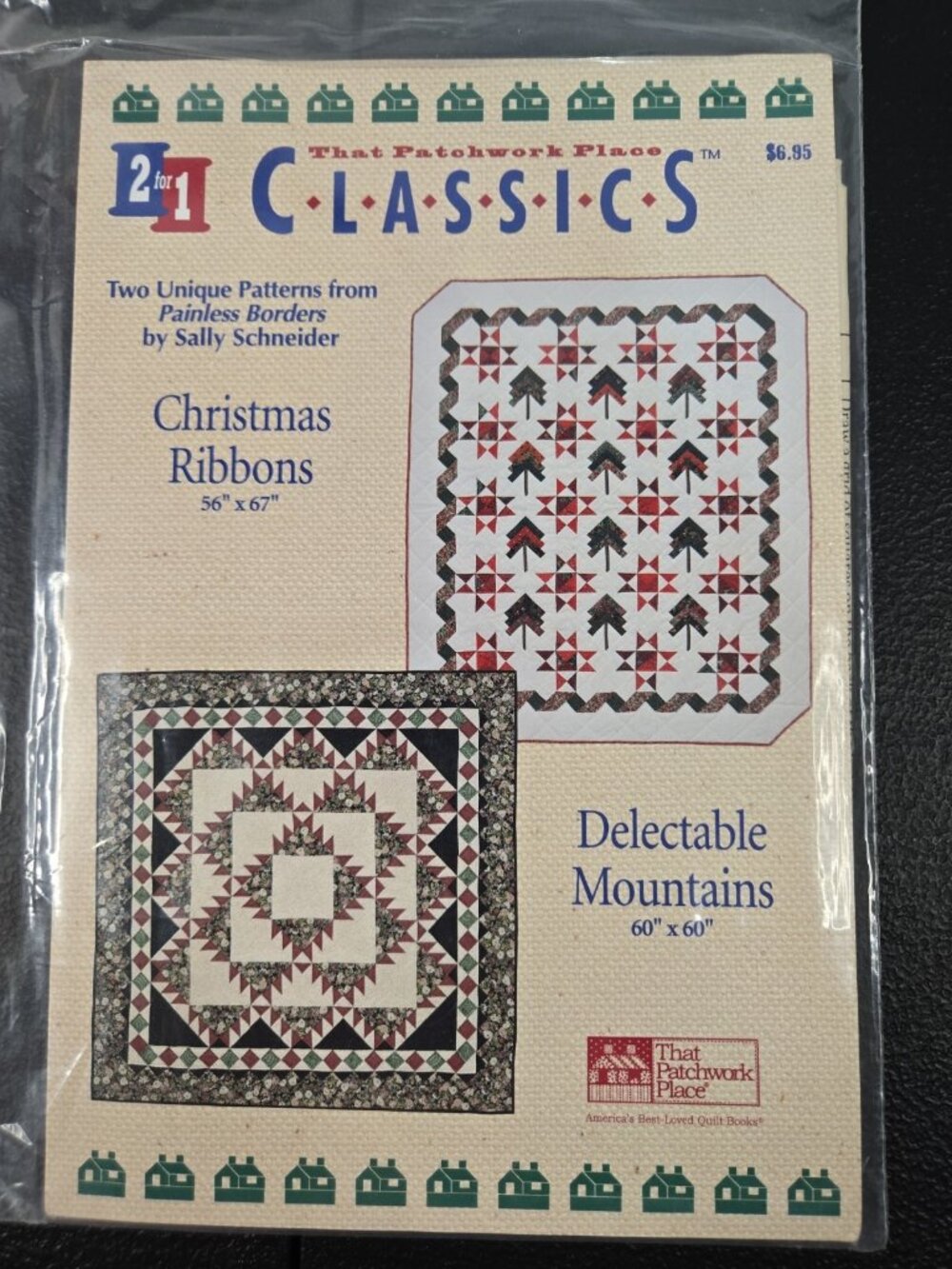Christmas Ribbons+Delectable Mountains That Patchwork Place Classics Quilt #P111